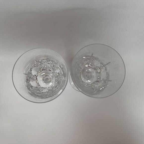 Gorham Crystal French Cathedral Clear Wine Glass Glasses Highball high Lot of 2 - Picture 4 of 6